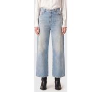 GOLDEN GOOSE High-Waisted Wide-Leg Cotton Denim Jeans - Size: 25 - female