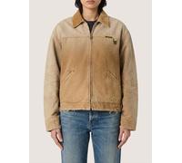 GOLDEN GOOSE Short Cotton Shirt Jacket with Ribbed Velvet Collar - Size: L - female