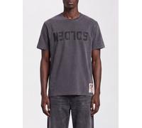 GOLDEN GOOSE Short-Sleeved Cotton T-Shirt with Tone-on-Tone Logo - Size: L - male