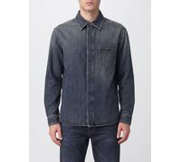 GOLDEN GOOSE Slim Fit Cotton Denim Shirt with French Collar - Size: S - male
