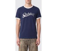GOLDEN GOOSE Slim Fit Cotton T-shirt with Printed Logo and Contrast Trims - Size: M - male