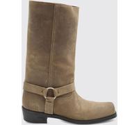 GOLDEN GOOSE Suede Western Boots with Square Toe and Calf-High Shaft - Size: 40 - female