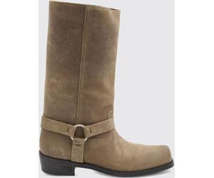 GOLDEN GOOSE Suede Western Boots with Square Toe and Calf-High Shaft - Size: 42 - female