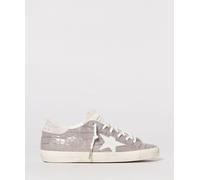 GOLDEN GOOSE Super-Star Crocodile Print Leather Sneakers - Size: 40 - female
