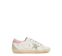 Golden Goose Super-star Distressed Leather Sneakers - White And Pink - 41 (IT41 / UK8)