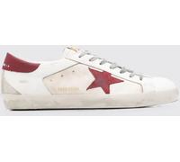 GOLDEN GOOSE Super Star Double Quarter Sneakers in Leather and Mesh with Worn Effect - Size: 42 - male