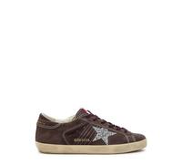 Golden Goose Super-star Glittered Suede Sneakers - Brown - 41 (IT41 / UK8)