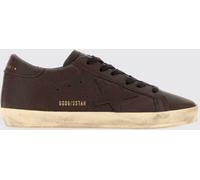 GOLDEN GOOSE Super-Star Grained Leather Sneakers with Distressed Effect - Size: 38 - female