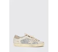GOLDEN GOOSE Super-Star Leather and Glitter Low-Top Sneakers - Size: 41 - female