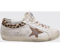 GOLDEN GOOSE Super-Star Leather and Pony Hair Sneakers with a Worn-Out Effect - Size: 37 - female
