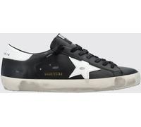 GOLDEN GOOSE Super-Star Men's Distressed-Effect Calfskin Leather Sneakers - Size: 45 - male