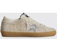 GOLDEN GOOSE Super-Star Suede Sneakers with Glitter Logo and Embroidery - Size: 38 - female