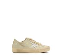 Golden Goose V-star 2 Floral-embroidered Suede Sneakers - Beige - 38 (IT38 / UK5)
