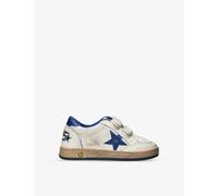 Golden Goose White/vy Kids Ballstar Star-embellished Leather Low-top Trainers 6 Months-5 Years Eur 24 / 7 Uk