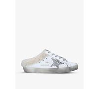 Golden Goose Womens Golden Goose Superstar Sabot 10224 Leather and Shearling Trainers White/Oth Eur 35 / 2 UK Women