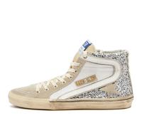 Golden Goose Women's Slide Net Sneaker Silver/White/Marble