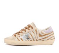 Golden Goose Women's Super Star Sneaker Zebra White Brown