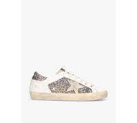 Golden Goose Womens White/comb Super Star Glitter-embellished Faux-leather Low-top Trainers Eur 39 / 6 Uk Women