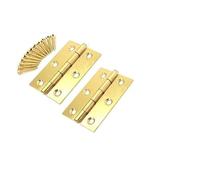 Golden Grace 1 Pair 75mm Timber Door Butt Hinges, Electro Brass Gold | Includes fixing screws for hassle-free installation, utilizing a durable zinc-plated layer to reinforce reliability.