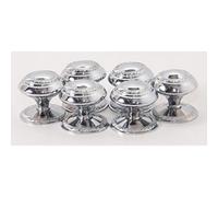 Golden Grace 1 Pair Georgian Cupboard Knob Polished Chrome Kitchen Cabinet Drawer Round Pull Handle - 32mm