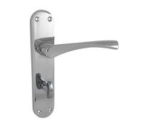 Golden Grace 1 Set Astrid Design Bathroom Door Handles On Backplate Polished Chrome Finish