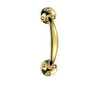 Golden Grace 1 Set Bow Shaped Cupboard Cabinet Door Handles Polished Brass Finish - 150mm X 48mm
