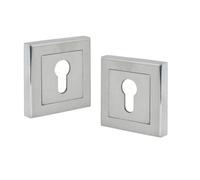 Golden Grace 1 Set Door Key Hole On Square Rose Satin Nickel Finish Escutcheon For Normal 3 Lever 5 Lever Lock Keys