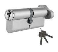 Golden Grace 1 Set Thumb Turn Euro Cylinder Door Lock Chrome Finish With 3 Keys - 60 mm