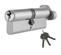 Golden Grace 1 Set Thumb Turn Euro Cylinder Door Lock Chrome Finish With 3 Keys - 70 mm