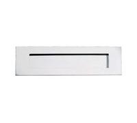 Golden Grace 1 Set Victorian Design Postal Letter Plate Polished Chrome Finish Mail Slot - 12" X 4"