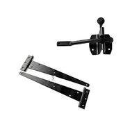 Golden Grace 1 Set Wooden Gate Fitting Kit Black Finish With Tee Hinges, Auto Gate Catch & Screws