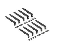 Golden Grace 10 Set Flush Door Bolt Matt Black Finish Concealed Security French Double Door Bolts - 150mm