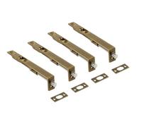 Golden Grace 150mm Double Door Flush Bolt, Antique Brass, Bronze, 4 Bolts | Includes screws and strike plate for effortless setup, offering a heavy-duty concealed look to bolster home security.