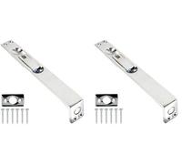 Golden Grace 2 Set Flush Door Bolt Polished Chrome Finish Concealed Security French Double Door Bolts - 150mm