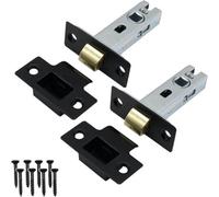 Golden Grace 2 X 65mm Matt Black Tubular Latch, Matt Black Finish Premium Mortice Internal Latch