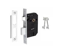 Golden Grace 3 Lever Mortise Sash Lock with 2 Keys, Chrome 64mm