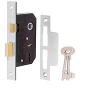 Golden Grace 3 Lever Sash Mortise Lock 64mm, Polished Chrome