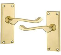 Golden Grace 3 Pairs Of Victorian Scroll Lever Latch Internal Door Handles Polished Brass