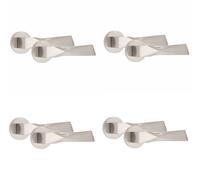 Golden Grace 4 Pair Aura Design Internal Door Handles Round Rose Satin Nickel Finish