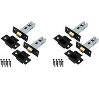 Golden Grace 4 X 65mm Matt Black Tubular Internal Latch, Matt Black Finish Premium Mortice Latch