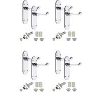 Golden Grace 4 X Victorian Epsom Design Scroll Internal Handle Ball Bearing Hinges And Latch Set