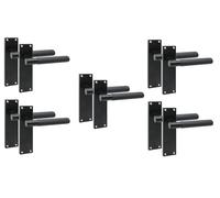 Golden Grace 5 Pairs Victorian T-Bar Linear Design Interior Door Handle Matt Black Finish 150 x 40mm