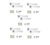 Golden Grace 5 Set Aura Design Internal Door Handles Sets With Latch And Bb Hinges Round Rose Polished Chrome Finish