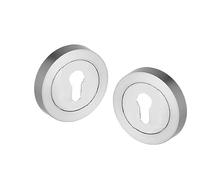 Golden Grace 52mm Round Key Hole Rose Escutcheon, Polished Chrome