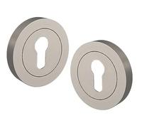 Golden Grace 52mm Round Rose Escutcheon for 3/5 Lever Locks, Satin Nickel