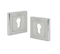 Golden Grace 52mm Square Rose Key Hole Escutcheon, Satin Nickel