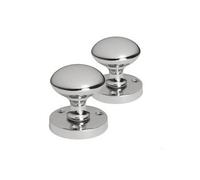 Golden Grace 6 Pairs Mortice Sprung Door Knob Set Chrome Finish Kitchen Cabinet Drawer Round Pull Handle