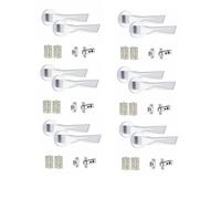 Golden Grace 6 Set Aura Design Internal Door Handles Sets With Latch And Bb Hinges Round Rose Polished Chrome Finish