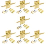 Golden Grace 7 Set Victorian Straight Polished Brass Lever Latch Internal Door Handles Sets With 2.5 " Latch And Standard Butt Hinges