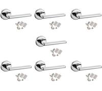 Golden Grace 7 X Polished Chrome Leon Design Internal Door Handles Hinge And Latch Set